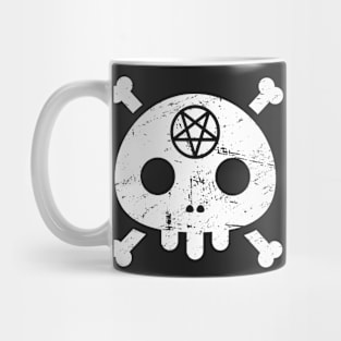 Cute Goth Pentagram Skull Mug